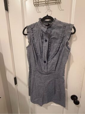 Copper Key Sleeveless Ruffle Front Mini Dress - Gray